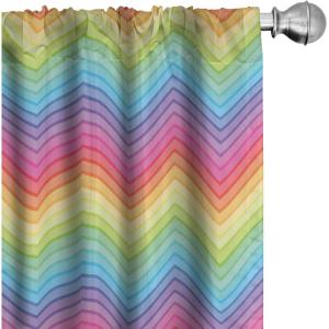 Ambesonne Christmas Window Curtains, Xmas Santa Claus Tree on Colorful Polka Dot Backdrop Gift Boxes Colorful Art, Lightweight Decor 2-Panel Set with Rod Pocket, Pair of – 28″ x 84″, Green Vermilion(Magenta Aqua)
