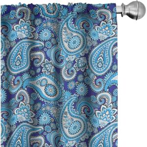 Ambesonne Christmas Window Curtains, Xmas Santa Claus Tree on Colorful Polka Dot Backdrop Gift Boxes Colorful Art, Lightweight Decor 2-Panel Set with Rod Pocket, Pair of – 28″ x 84″, Green Vermilion(Blue Aqua)