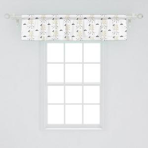 Ambesonne Christmas Window Valance, Tree Branches Spruce Leaves Balls Bells Cones Poinsettia Flowers Mistletoe Berry, Curtain Valance for Kitchen Bedroom Decor with Rod Pocket, 54″ X 18″, Ruby Green(Multi Color)