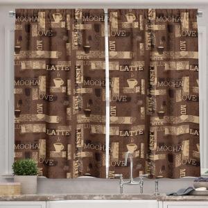 Ambesonne Christmas Window Valance, Tree Branches Spruce Leaves Balls Bells Cones Poinsettia Flowers Mistletoe Berry, Curtain Valance for Kitchen Bedroom Decor with Rod Pocket, 54″ X 18″, Ruby Green(Beige Brown)