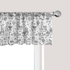 Ambesonne Christmas Window Valance, Tree Branches Spruce Leaves Balls Bells Cones Poinsettia Flowers Mistletoe Berry, Curtain Valance for Kitchen Bedroom Decor with Rod Pocket, 54″ X 18″, Ruby Green(White Charcoal Grey)