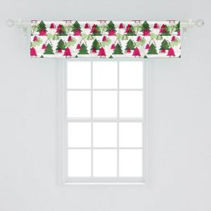 Ambesonne Cinco de Mayo Kitchen Curtains, Mexican Serape Colorful Stripes Vertical Lines Latino Design Illustration, Window Drapes 2 Panel Set for Kitchen Cafe Decor, 55″ x 39″, Red Green(Green White)