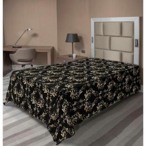 Ambesonne Damask Flat Sheet, Simple Design Neutral Colors Floral Boho Artwork on Darkened Backdrop, Soft Comfortable Top Sheet Decorative Bedding 1 Piece, California King, Charcoal Grey Grey Teal(Charcoal Grey and Pale Yellow)