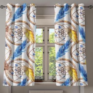 Ambesonne Delicate Roses Grommet Curtain, Retro Themed Garden Scene Flowers Vintage with Neutral Colors, Decorative 2-Panel Window Drapes for Bedroom Living Room, 50″ x 84″, Pale Peach Pale Grey Dust(Dark Lavender Mustard Tan)