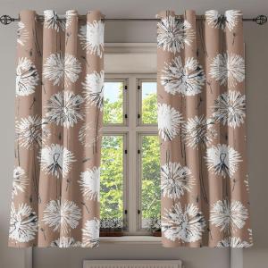 Ambesonne Delicate Roses Grommet Curtain, Retro Themed Garden Scene Flowers Vintage with Neutral Colors, Decorative 2-Panel Window Drapes for Bedroom Living Room, 50″ x 84″, Pale Peach Pale Grey Dust(Pale Taupe White)