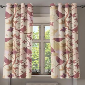 Ambesonne Delicate Roses Grommet Curtain, Retro Themed Garden Scene Flowers Vintage with Neutral Colors, Decorative 2-Panel Window Drapes for Bedroom Living Room, 50″ x 84″, Pale Peach Pale Grey Dust(Dried Rose Pale Peach)