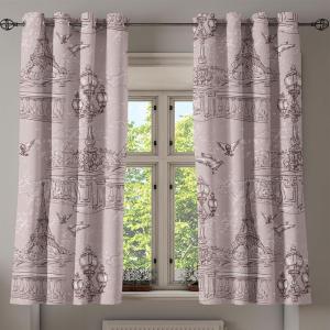 Ambesonne Delicate Roses Grommet Curtain, Retro Themed Garden Scene Flowers Vintage with Neutral Colors, Decorative 2-Panel Window Drapes for Bedroom Living Room, 50″ x 84″, Pale Peach Pale Grey Dust(Pale Rose Dark Mauve)