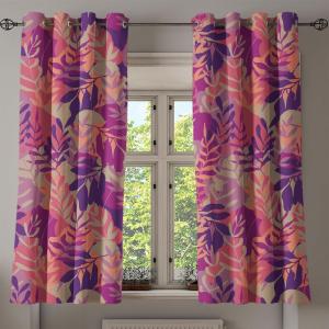 Ambesonne Delicate Roses Grommet Curtain, Retro Themed Garden Scene Flowers Vintage with Neutral Colors, Decorative 2-Panel Window Drapes for Bedroom Living Room, 50″ x 84″, Pale Peach Pale Grey Dust(Magenta Pale Lilac Indigo)