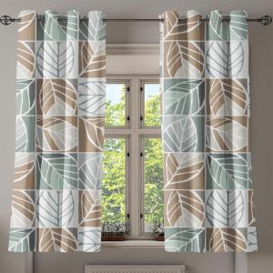 Ambesonne Delicate Roses Grommet Curtain, Retro Themed Garden Scene Flowers Vintage with Neutral Colors, Decorative 2-Panel Window Drapes for Bedroom Living Room, 50″ x 84″, Pale Peach Pale Grey Dust(Caramel Cadet Blue)
