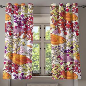 Ambesonne Floral Grommet Curtain, Spring Garden Scene Neutral Colors Delicate Blooming Rose Flowers Print, Decorative 2-Panel Window Drapes for Bedroom Living Room, 50″ x 120″, Slate Brown Cinnamon(Burnt Sienna Dark Pink)