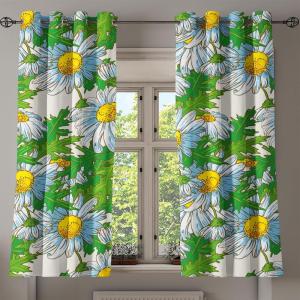 Ambesonne Floral Grommet Curtain, Spring Garden Scene Neutral Colors Delicate Blooming Rose Flowers Print, Decorative 2-Panel Window Drapes for Bedroom Living Room, 50″ x 120″, Slate Brown Cinnamon(Yellow Reseda Green)