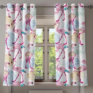 Ambesonne Floral Grommet Curtain, Spring Garden Scene Neutral Colors Delicate Blooming Rose Flowers Print, Decorative 2-Panel Window Drapes for Bedroom Living Room, 50″ x 120″, Slate Brown Cinnamon(Hot Pink Ivory Ecru)