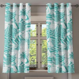 Ambesonne Floral Grommet Curtain, Spring Garden Scene Neutral Colors Delicate Blooming Rose Flowers Print, Decorative 2-Panel Window Drapes for Bedroom Living Room, 50″ x 120″, Slate Brown Cinnamon(Dark Seafoam White)