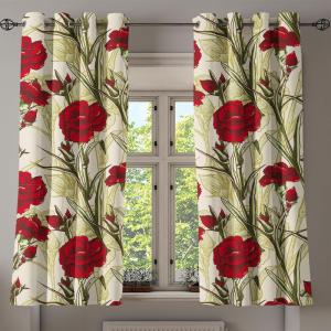 Ambesonne Floral Grommet Curtain, Spring Garden Scene Neutral Colors Delicate Blooming Rose Flowers Print, Decorative 2-Panel Window Drapes for Bedroom Living Room, 50″ x 120″, Slate Brown Cinnamon(Dark Pink Green Brown)