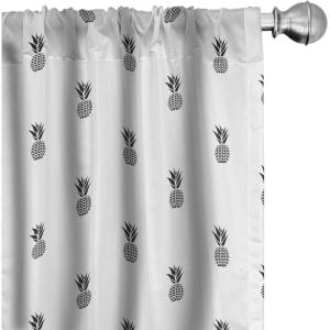 Ambesonne Geometric Window Curtains, Cultures Motif Traditional Teardrop Pattern Vintage Palette, Lightweight Decor 2-Panel Set with Rod Pocket, Pair of – 28″ x 63″, White Orange(White and Black)