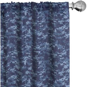 Ambesonne Geometric Window Curtains, Cultures Motif Traditional Teardrop Pattern Vintage Palette, Lightweight Decor 2-Panel Set with Rod Pocket, Pair of – 28″ x 63″, White Orange(Blue)