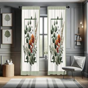 Ambesonne Geometric Window Curtains, Cultures Motif Traditional Teardrop Pattern Vintage Palette, Lightweight Decor 2-Panel Set with Rod Pocket, Pair of – 28″ x 63″, White Orange(Burnt Orange Laurel Green)