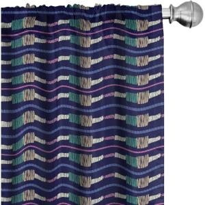 Ambesonne Geometric Window Curtains, Cultures Motif Traditional Teardrop Pattern Vintage Palette, Lightweight Decor 2-Panel Set with Rod Pocket, Pair of – 28″ x 63″, White Orange(Royal Blue)