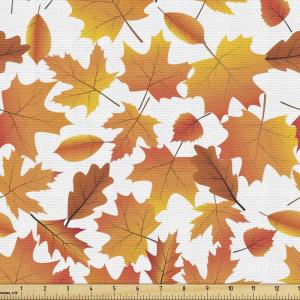 Ambesonne Mid Century Fabric by The Yard, Abstract Christmas Holiday Tree Illustrations Inspired by The Fifties, Decorative Fabric for Upholstery and Home Accents, 3 Yards, Black Yellow(Orage Magenta)