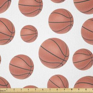 Ambesonne Mid Century Fabric by The Yard, Abstract Christmas Holiday Tree Illustrations Inspired by The Fifties, Decorative Fabric for Upholstery and Home Accents, 3 Yards, Black Yellow(Pale Cinnamon White)