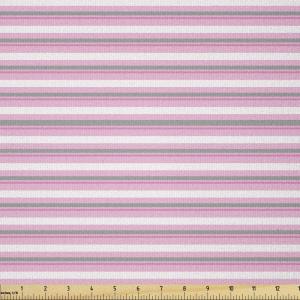 Ambesonne Mid Century Fabric by The Yard, Abstract Christmas Holiday Tree Illustrations Inspired by The Fifties, Decorative Fabric for Upholstery and Home Accents, 3 Yards, Black Yellow(Pink Grey White)