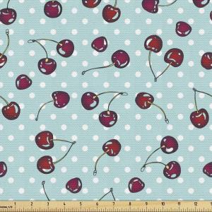 Ambesonne Mid Century Fabric by The Yard, Abstract Christmas Holiday Tree Illustrations Inspired by The Fifties, Decorative Fabric for Upholstery and Home Accents, 3 Yards, Black Yellow(Vermilion Seafoam)