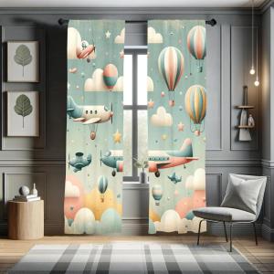 Ambesonne Modern Window Curtains, Jumble Colors Illustration of Oriental Floral Motif with Greenery Leaves, Lightweight Decorative 2-Panel Set & Rod Pocket, Pair of – 28″ x 63″, Pale Grey Multicolor(Pale Teal Blush Off White)