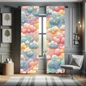 Ambesonne Modern Window Curtains, Jumble Colors Illustration of Oriental Floral Motif with Greenery Leaves, Lightweight Decorative 2-Panel Set & Rod Pocket, Pair of – 28″ x 63″, Pale Grey Multicolor(Blush Mustard Blue)