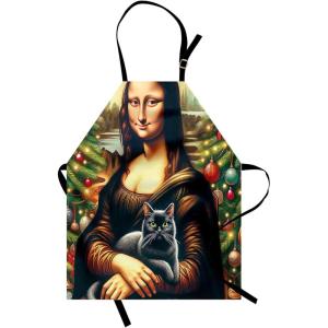 Ambesonne Multicolor Aprons(Apricot Amber and Green)