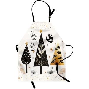 Ambesonne Multicolor Aprons(Beige Black Charcoal Grey)