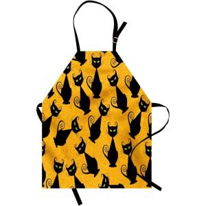 Ambesonne Multicolor Aprons(Black Orange)