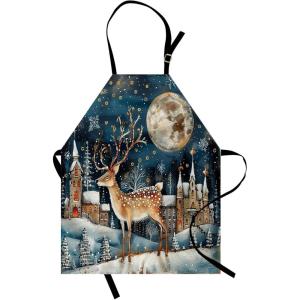 Ambesonne Multicolor Aprons(Cocoa Dark Slate Blue)