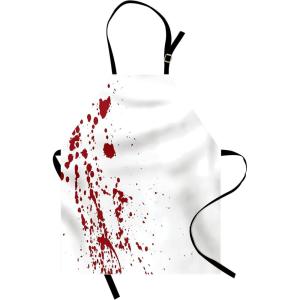 Ambesonne Multicolor Aprons(Dark Pink White)