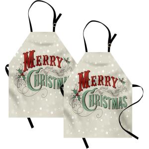 Ambesonne Multicolor Aprons(Green Eggshell)