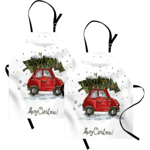 Ambesonne Multicolor Aprons(Green Vermilion)