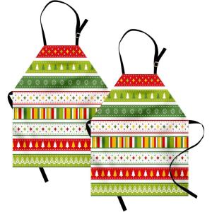 Ambesonne Multicolor Aprons(Lime Green Yellow Red)