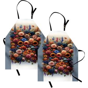 Ambesonne Multicolor Aprons(Multicolor Blue Grey)