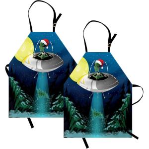 Ambesonne Multicolor Aprons(Navy Green)