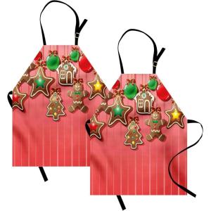 Ambesonne Multicolor Aprons(Pale Ruby)