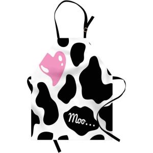 Ambesonne Multicolor Aprons(Pink Black)