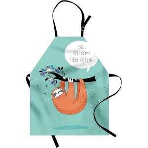 Ambesonne Multicolor Aprons(Teal Orange)