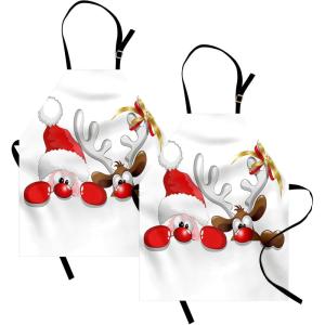 Ambesonne Multicolor Aprons(Vermilion Caramel)