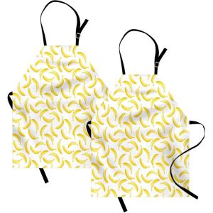 Ambesonne Multicolor Aprons(Yellow White)