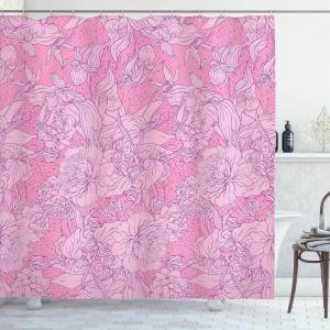 Ambesonne Pink Shower Curtain, Grunge Design Neutral Colors Boho Diamont Look Rhombus Pattern Abstract Art, Cloth Fabric Bathroom Decor Set with Hooks, 69″ W x 70″ L, Soft Pink Blush White(Soft Pink Blush Fuchsia)