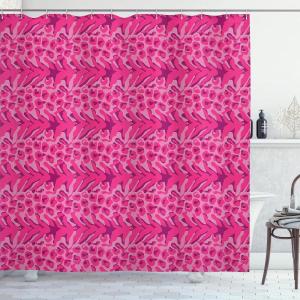 Ambesonne Pink Shower Curtain, Zigzag Look Pattern of Continuous Diamond Motifs Abstract Bohemian Print, Cloth Fabric Bathroom Decor Set with Hooks, 69″ W x 70″ L, Pale Fuchsia Soft Pink(Hot Pink Magenta Blush)