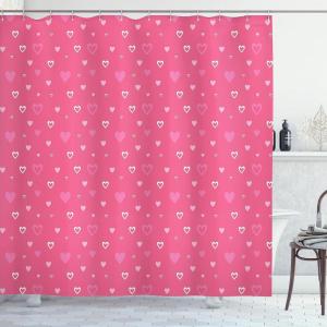 Ambesonne Pink Shower Curtain, Zigzag Look Pattern of Continuous Diamond Motifs Abstract Bohemian Print, Cloth Fabric Bathroom Decor Set with Hooks, 69″ W x 70″ L, Pale Fuchsia Soft Pink(Pastel Pink and Pale Fuchsia)