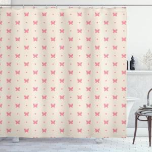 Ambesonne Pink Shower Curtain, Zigzag Look Pattern of Continuous Diamond Motifs Abstract Bohemian Print, Cloth Fabric Bathroom Decor Set with Hooks, 69″ W x 70″ L, Pale Fuchsia Soft Pink(Pastel Pink Pale Yellow)