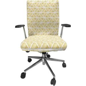 Ambesonne Snow Office Chair Cover, Winter Clothes Pattern Sweater Socks Hat and Scarf Christmas Season Print, Stretchable Decorative Universal Size High Back Printed Slipcover, White Coral Sky Blue(Yellow White)