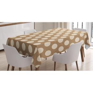 Ambesonne Snowflake Tablecloth, Winter Holiday Illustration Christmas Snowflakes on Abstract Background, Rectangular Table Cover for Dining Room Kitchen Decor, 60″ X 84″,Blue White(Cream Tan)