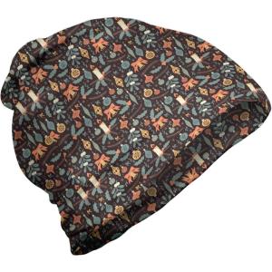 Ambesonne Unisex Beanie, Xmas Related Elements, Hiking Outdoors